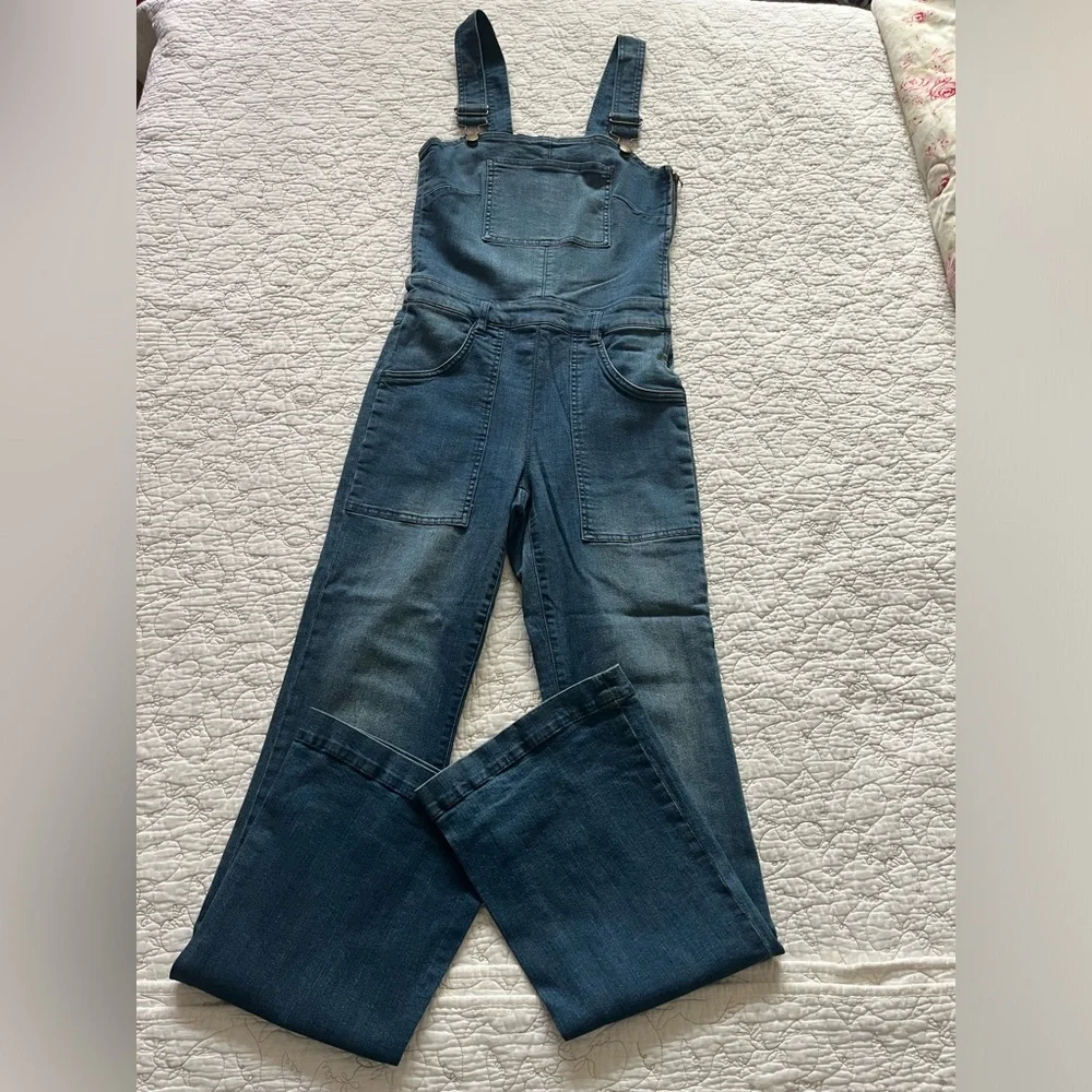 RACHEL Rachel Roy Blue Denim Wide-Leg Jumpsuit - Picture 7 of 15